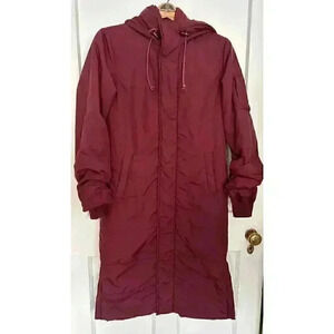 Women’s Alpha Industries Long Burgundy Coat Size XS